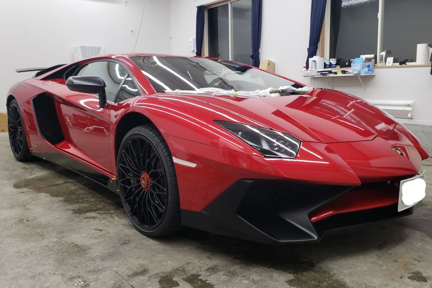 アヴェンタドールSVにスモークプロテクションフィルム 奥州市